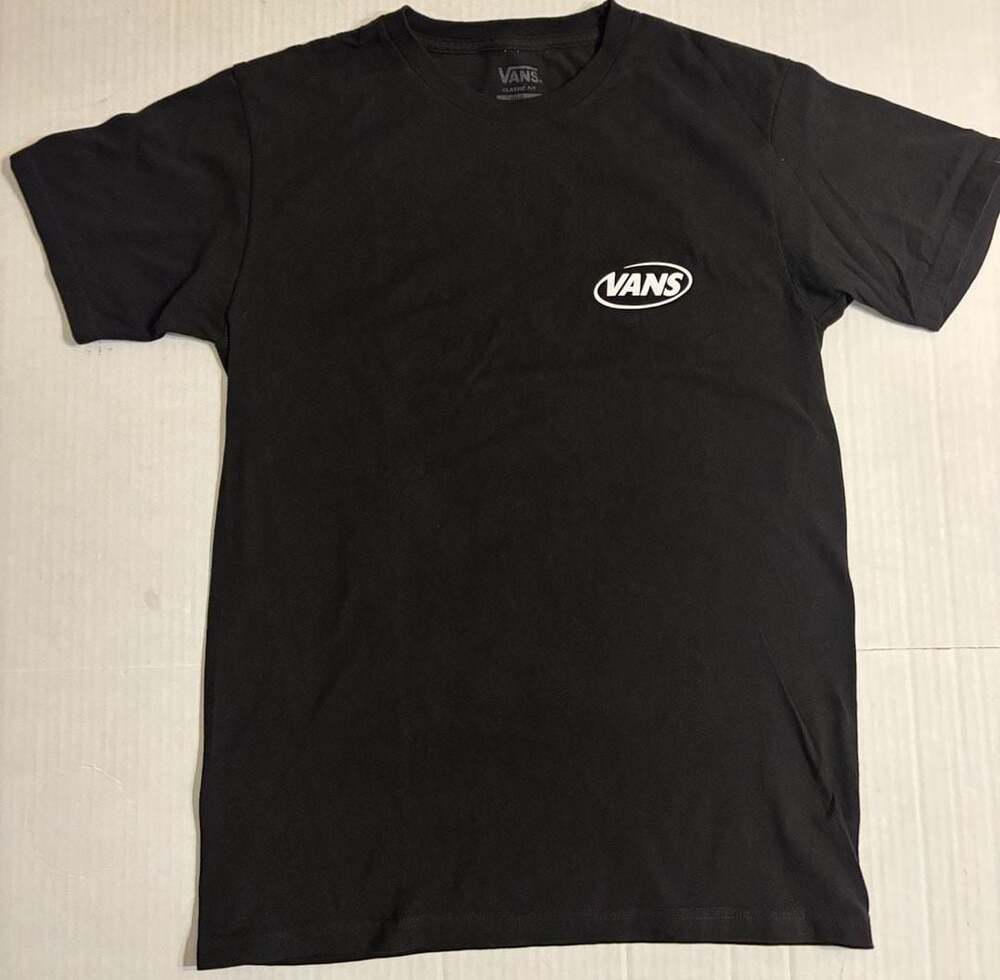 Vans Hi Def Commercial T-Shirt Size Small Black Graphic Tee